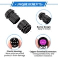 thumbnail image 3 of Unique Bargains 8 Pin Headlight Connector Plug Waterproof Male Female Wire Terminal for Fiat 1 Set, 3 of 6