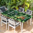 thumbnail image 2 of St. Patrick's Day Table Cloths for 3 Foot Rectangle Tables, Shamrocks Green Boots Bools Farm Plaid Patio Waterproof Elastic Fitted Tablecloths, Washable Rectangular Table Cover for Camping, 2 of 8