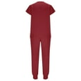 thumbnail image 5 of Hogleaql Jogger Scrubs for Women V Neck Short Sleeve Jogger Suit with Multi Pockets Nurse Tops & Cargo Pant Medical Nursing Uniform Casual Workwear Scrub Sets Red M, 5 of 9