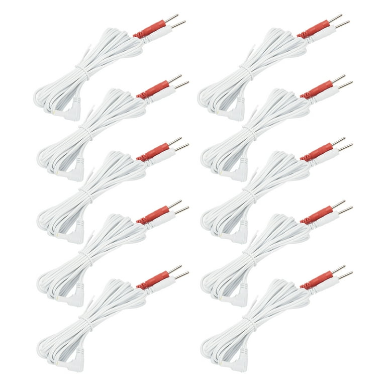 10pcs / bag 2.35mm 1.8m 2-In-1 Pin Type Electrode Wires Cable for