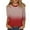 Red, variant on AherBiu Pajamas Tops for Women 3/4 Sleeve Plaid Comfy Striped T Shirts Crewneck Tees Blouse Loungewear