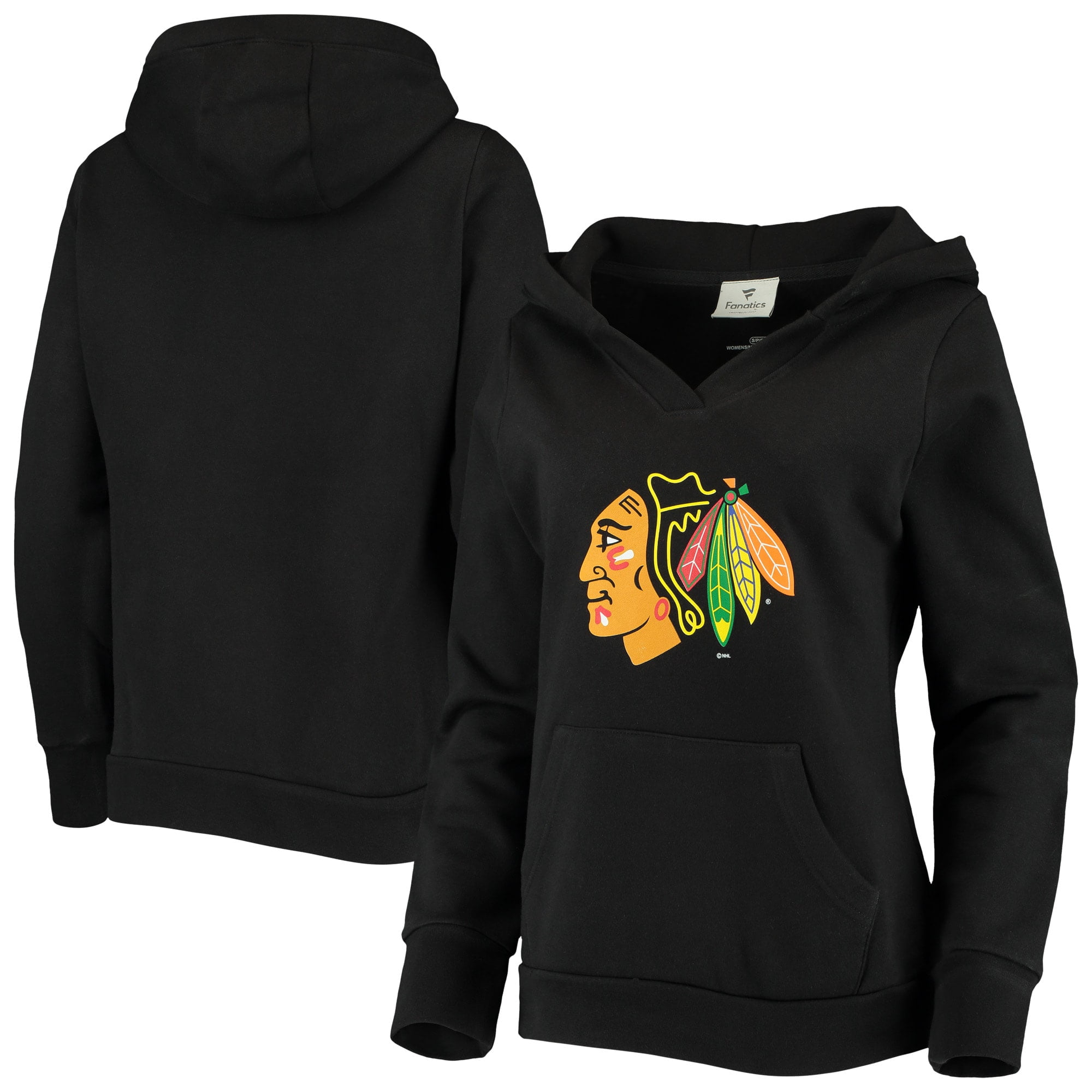 Chicago Blackhawks Fanatics Branded Women's Primary Team Logo Fleece V