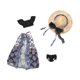 thumbnail image 4 of 4 Piezas 1: 6 Top and Skirt Hat Personas Ropa en miniatura disfraz de ropa para Azul 4pcs, 4 of 9