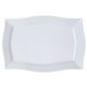 Efavormart Set of 10 - 12" White Disposable Plastic Rectangular Serving ...