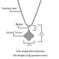 thumbnail image 3 of Collar con colgante de trébol de cuatro hojas para mujer, Baguette pavimentado, circón cúbico, joyería de lujo, el mejor regalo, 3 of 4