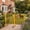 23 ft*3.4 ft, variant on Expandable Mobile Metal Barricade Gate Industrial Folding Security Barrier with Locking Casters Yellow Black