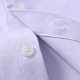 thumbnail image 5 of NIEWTR Boys School Uniform Shirt Long Sleeve Solid Button Down Dress Shirt with Button Cuffs for Daily Wear and Special Events（A-Light Purple,11-12 Years), 5 of 9