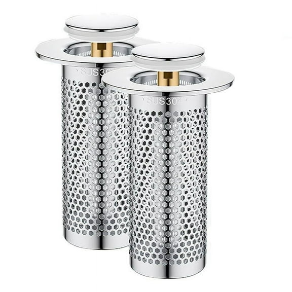 2pcs Stainless Steel Floor Drain Filter, Bathtub Sink Strainer,-Up Sink Filter,for Kitchen,Bathtub,Sink Water Pipe