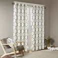 thumbnail image 4 of Madison Park Home Decor Geo Embroidered Window Curtain, 1 Piece 50x84", Gray, 4 of 8