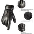 thumbnail image 2 of Guantes Térmicos de Cuero Liling Pantalla Táctil Invierno Ajustables Negros, 2 of 4