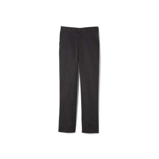French Toast - - French Toast Boys' Relaxed Fit Twill Pant with Adjustable Waist in Standard Slim and Husky, Navy Blue, 12 Slim
