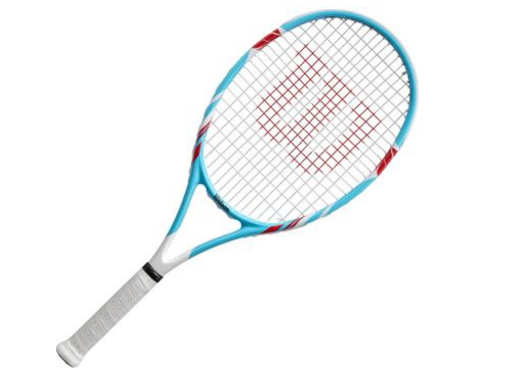 Wilson Intrigue 100 Light Blue White Midplus Head Tennis Racquet (4 3/8)