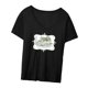thumbnail image 3 of Camiseta para mujer, camiseta para mujer, camiseta básica, ropa elegante para mujer, camisetas de manga corta, camisetas de verano para caminar, ir de compras en la oficina Negro, 3 of 10