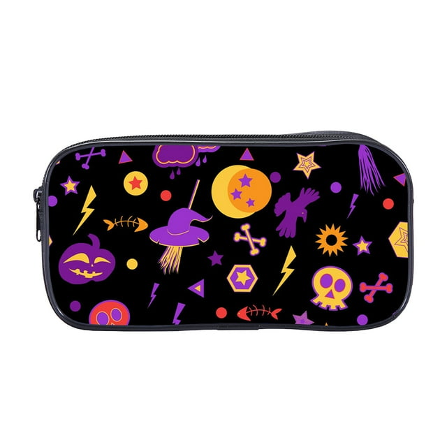 Halloween Print Childrens Pencil Case, Large-capacity Student Pencil Case