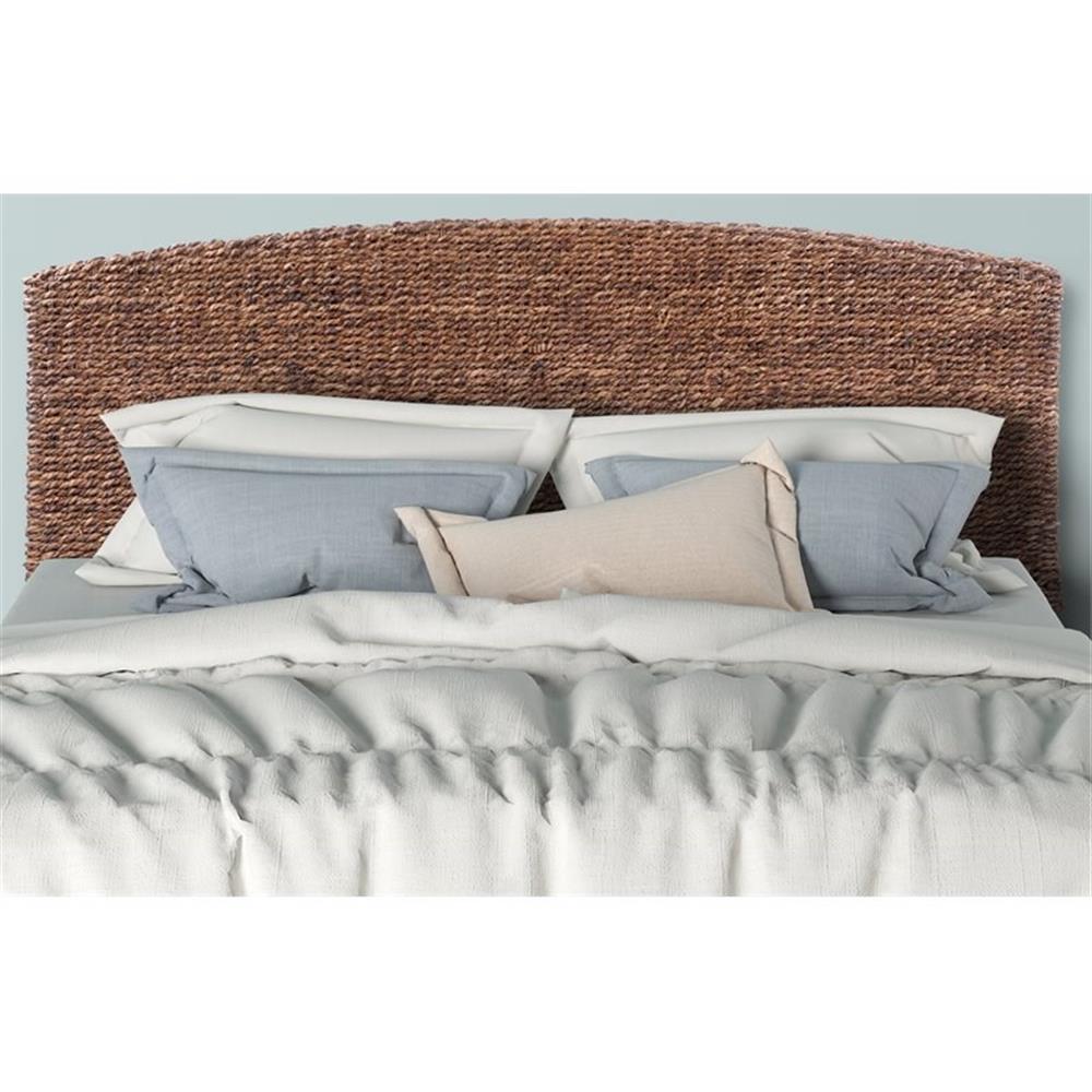 Maklaine Banana Leaf Honey/Dark Brown Headboard Rectangular 78.5" Unassembled