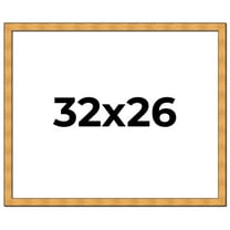 32x26 Frame Gold Rustic Solid Wood Picture Frame | 1.25 Inch Wide Moulding | Rustique Gold
