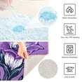 thumbnail image 6 of IAUYY Set of 2 Inch Bath Mat Thick Soft Plush Shower Mat TPR Backing Material Non Slip Bath Mats for Bathroom for Tub Shower Hotel Purple Bell Flower, 6 of 9