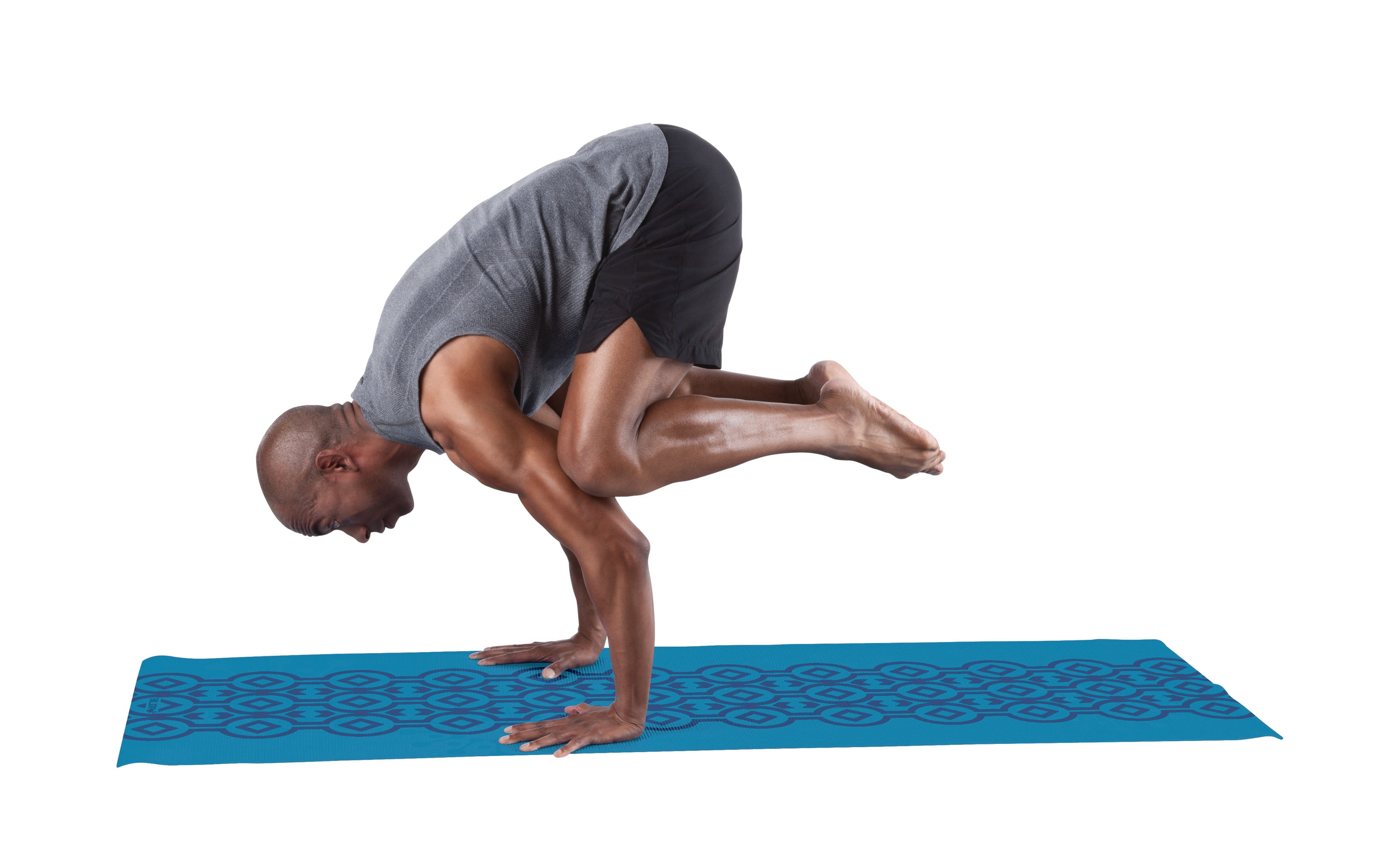 blad Doe mijn best uniek Lotus 3mm PVC Yoga Mat with Non-Slip Surface, Blue Chain Print - Walmart.com