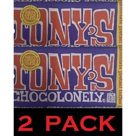2x Chocolonely 42% Dark Milk Chocolate Pretzel Toffee Bar 6.35oz - 2 PACK