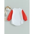 thumbnail image 4 of Suealasg Infant Baby Girls Spring Romper 3M 6M 12M 18M Toddler Long Sleeve Crew Neck Heart Letter Dinosaur Print Jumpsuit Newborn Valentines Day One Piece Bodysuit, 4 of 9