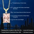 thumbnail image 2 of Gem Stone King 18K Yellow Gold Plated Silver Peach Nano Morganite and White Diamond Pendant Necklace for Women (6.32 Cttw with 18 inch Chain), 2 of 5