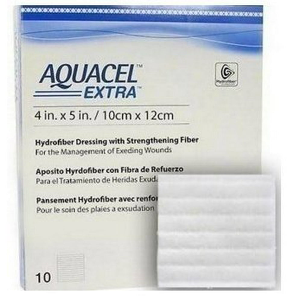 Aquacel Extra Hydrofiber Wound Dressing, 4" x 5", 10 Count Walmart