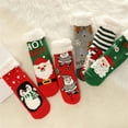 thumbnail image 5 of CYSFASHION Compression Socks for Women Plush Cozy Winter Fashion Sleeping Fall Fashion Must Haves No Show Christmas Gifts Fuzzy Socks Red, 5 of 9