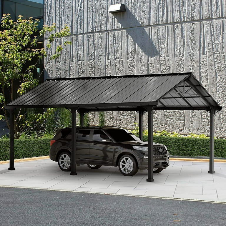 Wall mounted pergola kitset/carport 18m² KLEO 600L300 aluminium Grey