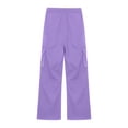thumbnail image 6 of Gpaecead Kids' Cargo Pants, Boy's Casual Outdoor Protective Waterproof Hiking Climbing Convertible Trousers 13 Years Purple, 6 of 6