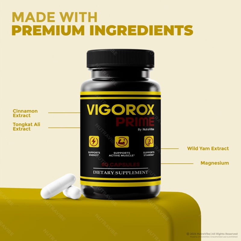 (2 Pack) Vigorox Prime – Original VigoroxPrime Capsules with a Natural Daily Blend for Wellness |Clean, Gentle, Easy-to-Swallow Pills (120 Capsules)
