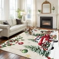 thumbnail image 2 of Large Area Rugs for Living Room Bedroom, Christmas 8'x10' Rug Washable Carpet Runner Indoor Outdoor, Xmas Snowman Truck Snowflake Tree Balls Rustic Non Slip Floor Mats Rug for Kitchen, Patio, 2 of 8