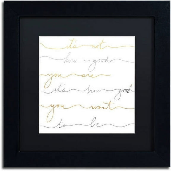 Trademark Fine Art "How Good Silver And Gold" Canvas Art by Lisa Powell Braun, Black Matte, Black Frame