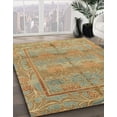 thumbnail image 2 of Ahgly Company Indoor Square Abstract Metallic Gold Oriental Area Rugs, 6' Square, 2 of 6