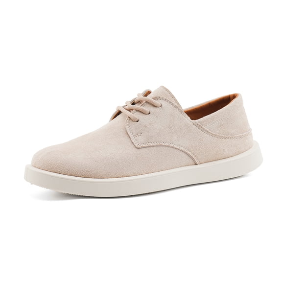Men's Suede Texture Lace-Up Flat Bottom Daily Casual Shoes