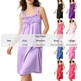 thumbnail image 3 of ZyeKqe Nightgown for Women Sleeveless Ruffled Bow Lightweight Loose Comfy Casual Loungewear Sleep Shirts Midi Dress, 3 of 7