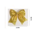 thumbnail image 3 of SPOORYYO Glitter Christmas Bow Ornaments Sparkly Sequin Fabric Bows Decorative Holiday Bows for Christmas Tree Wreath Gift Wrapping Party Home Decor, 2Pcs Yellow, 3 of 7