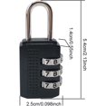 thumbnail image 4 of 3 Digit Combination Password Zinc Alloy Security Padlock for Suitcase Luggage Cabinet Locker Indoor Use, 4 of 6