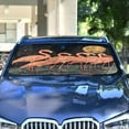 thumbnail image 4 of Qxltty Night Sky Flamingo Pattern Car Windshield Sunshades Foldable UV Rays Sun Visor Protector Keep Your Vehicle Cool 55×27.6in, 4 of 8