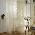 thumbnail image 5 of Floral Sheer Curtains Long for Living Room Bedroom Grommet Voile Window Curtains,2 Panels, 5 of 8