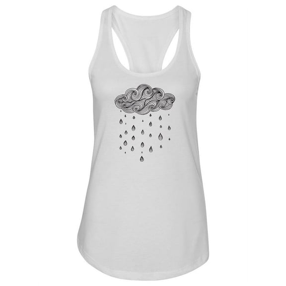 Cloud And Rain Drops Tank Women -Image by Shutterstock, Female x-Small