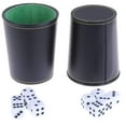 thumbnail image 3 of Joernso Faux Leather Flannel Dice Cup with 5 Dice Bar KTV Entertainment Accessories, 3 of 4