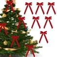 thumbnail image 1 of Feltree 6-Pack Large Velvet Christmas Bows for Tree, Wreath, Gift Wrapping, Crafts and Holiday Decor, 1 of 8