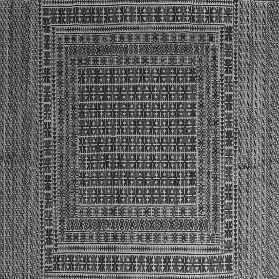 Ahgly Company Indoor Square Persian Gray Traditional Area Rugs, 5' Square