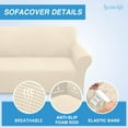 thumbnail image 3 of KissDate Stretch Sofa Slipcovers 1 Piece Couch Covers for 4 Cushion Couch Sofa Furniture Protector for Living Room Modern Full Sofa Covers with Elastic Bottom (XL, Beige), 3 of 7