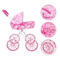 thumbnail image 4 of WORGEOUS Cochecito de muñeca para bebé, carrito de bebé plegable para muñecas, carrito de juego de rol para muñeca, cochecito pequeño, modelos de carro, muñeca bebé, cochecito de juguete, 4 of 7