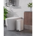 thumbnail image 7 of EuKer 2.6 Gal Slim Trash Can, Metal Garbage Can with Removable Inner Bucket and Soft Close Lid for Kitchen, Bathroom, White, 7 of 7