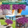 thumbnail image 4 of Nvzi 12 piezas de flores artificiales, plantas artificiales para jardín, hogar, boda, granja (azul), 4 of 4