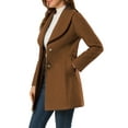 thumbnail image 4 of INSPIRE CHIC Women's Cute Turn Down Collar Single Breasted Long Belted Trenchcoat, 4 of 6