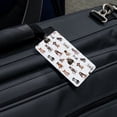 thumbnail image 5 of Cool Dogs in Outfits Paw Print Pattern Luggage Card Suitcase Carry-On ID Tag, 5 of 8