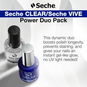Seche Clear and Vive Gel Top Coat Nail Polish Duo Pack, Base Coat & Top Coat, 14 mL Each